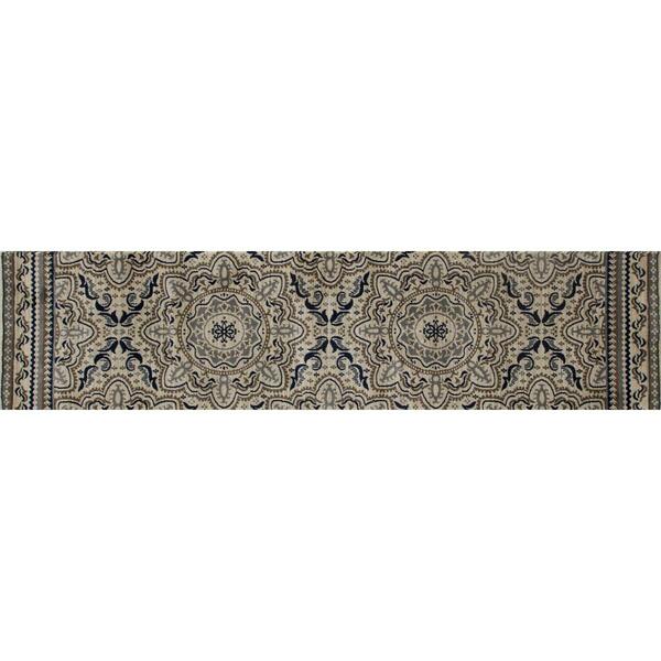 Art Carpet 2 x 8 ft. Milan Collection Fanciful Woven Area Rug Runner, Beige 24224